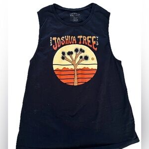 Joshua Tree Keep Wild Tank Top Womens XXL Black California USA National Parks